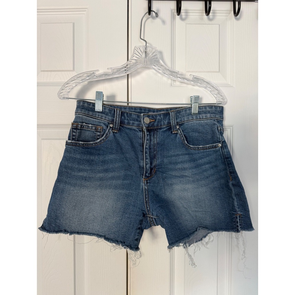 Joe's Jeans Womens Medium Wash Raw Hem Cut Off Denim‎ Shorts Blue Size 27